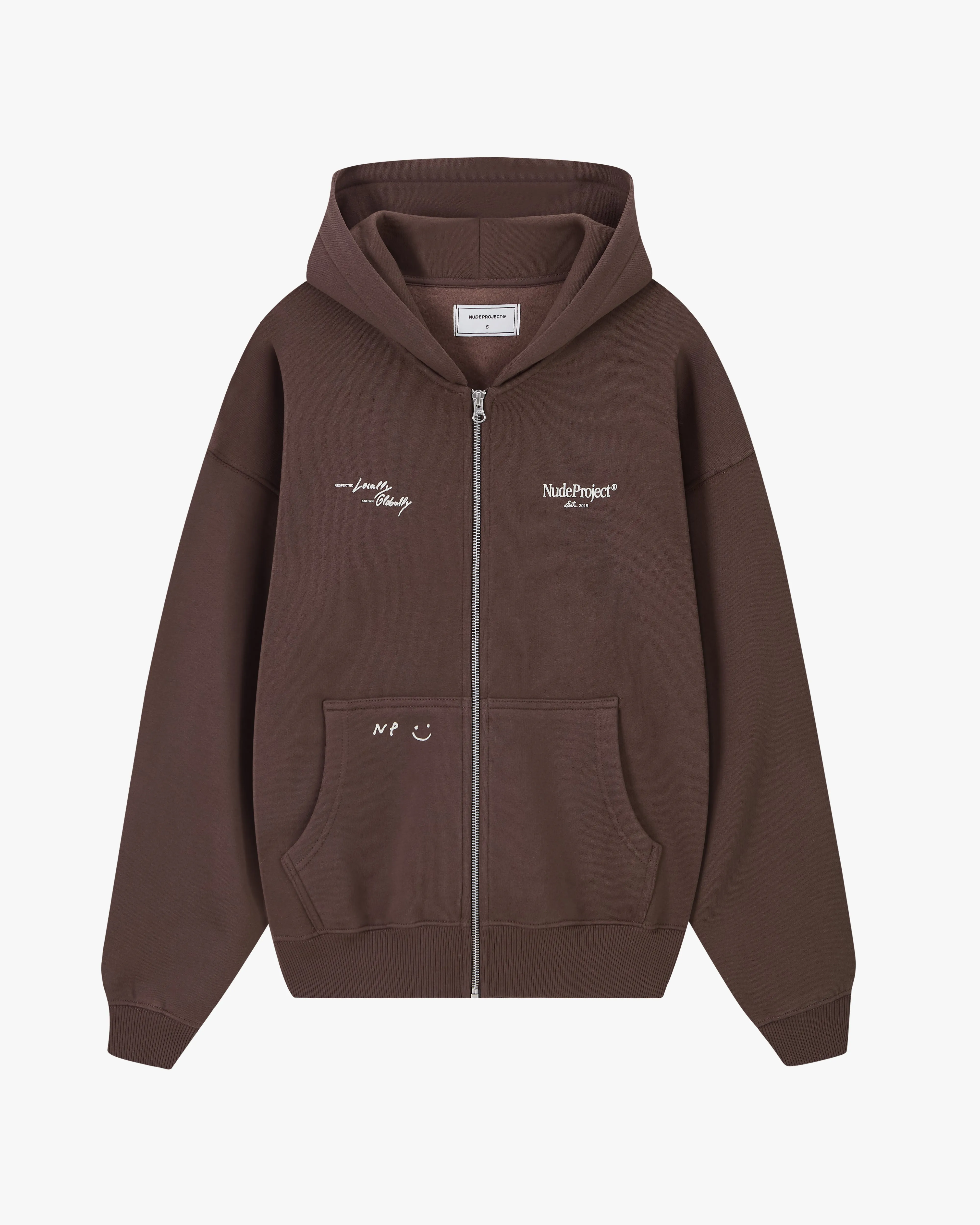 Global Soon Zip-Up Hoodie Brown sold by Nude Project product image thumbnail 3