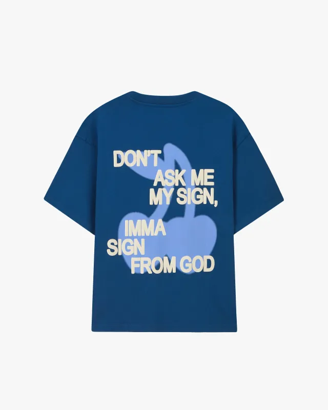 Ladder Tee Navy sold by Nude Project