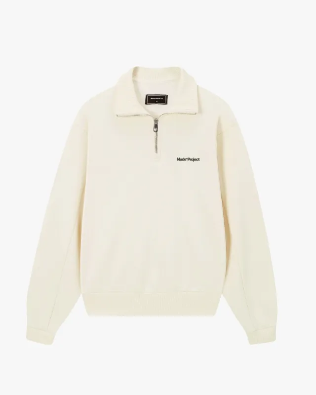Origins Quarter-Zip Marshmallow sold by Nude Project