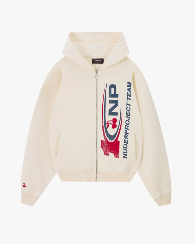 Ayrton Zip-Up Hoodie Marshmallow made by Nude Project
