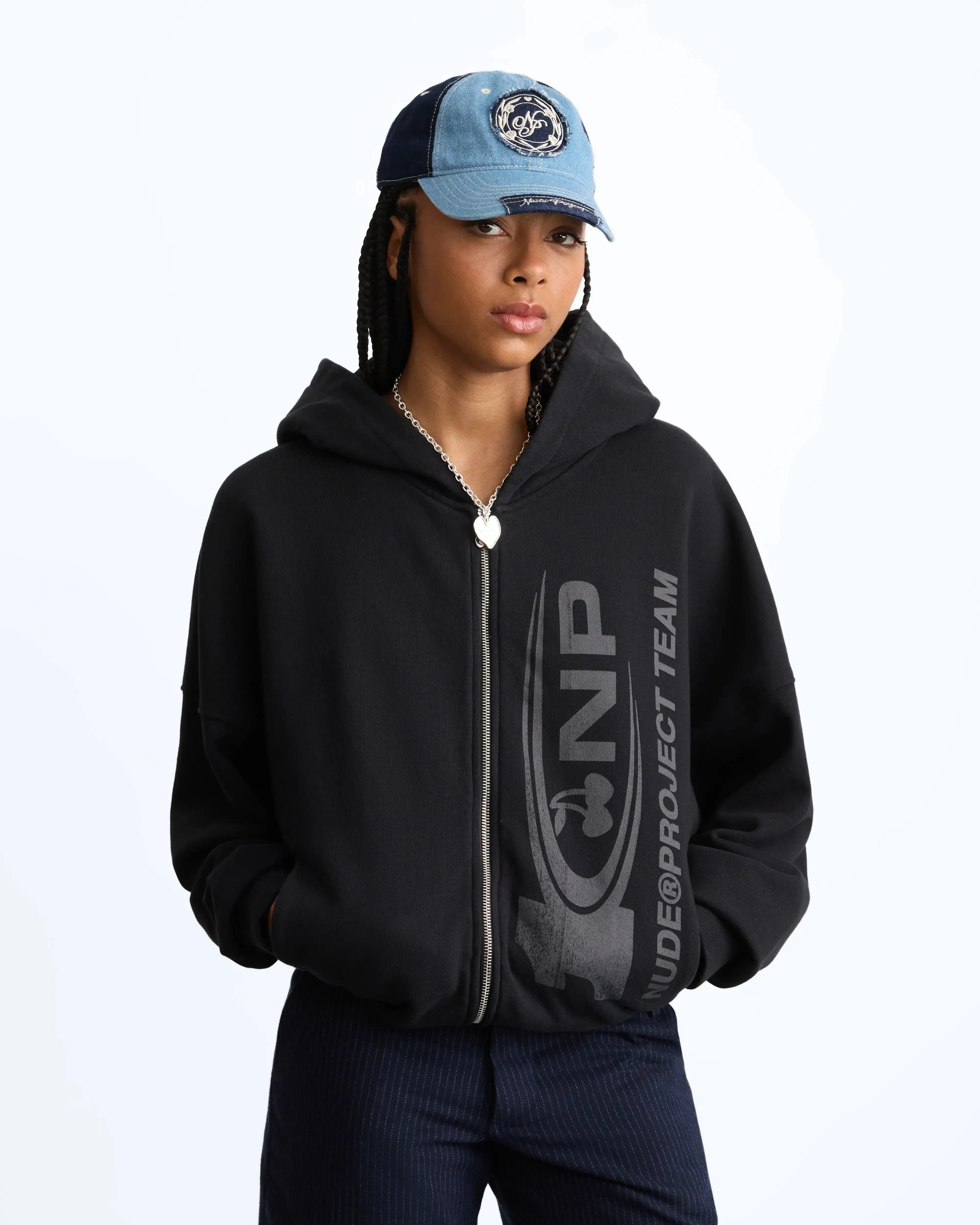 Ayrton Zip-Up Hoodie Black sold by Nude Project product image thumbnail 4