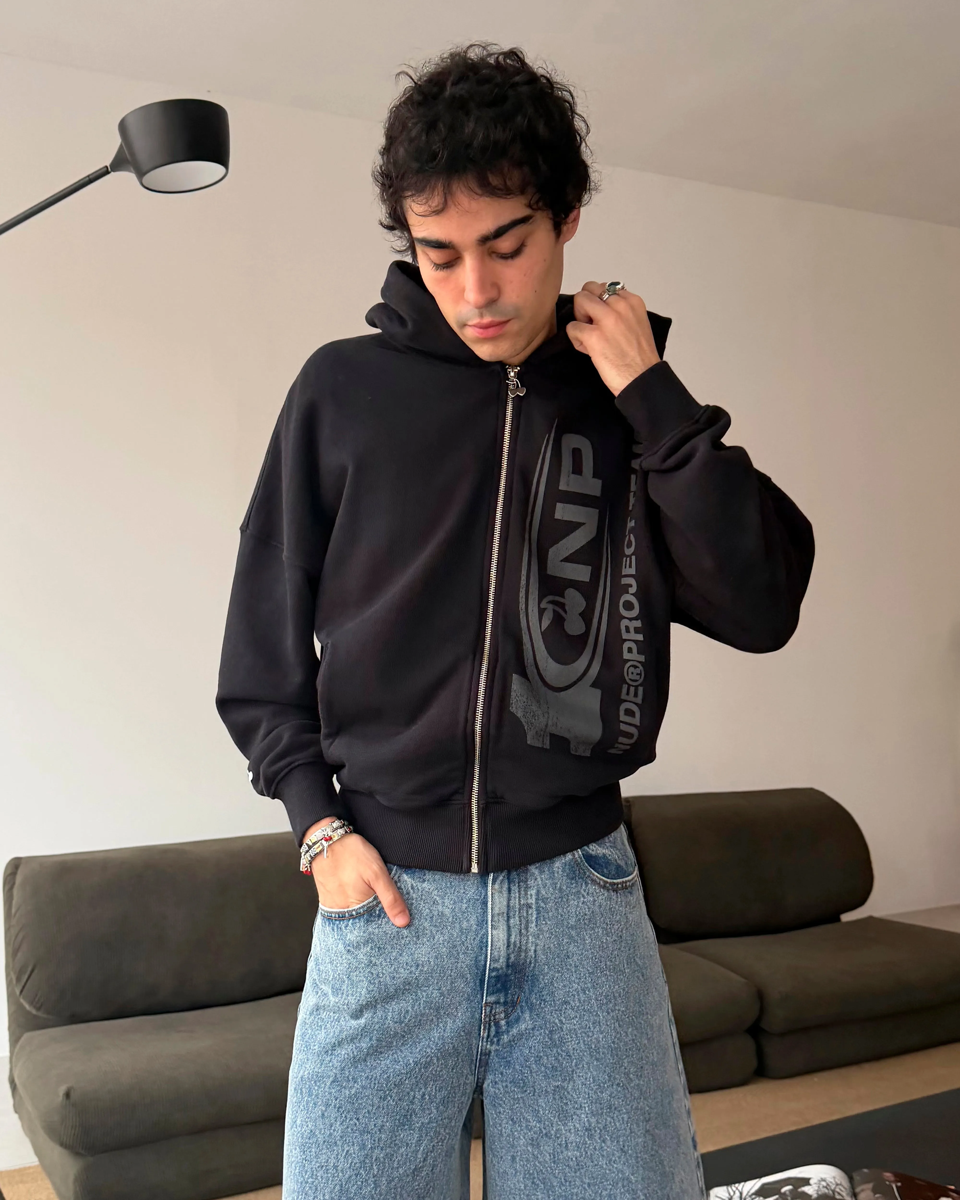 Ayrton Zip-Up Hoodie Black sold by Nude Project product image thumbnail 3