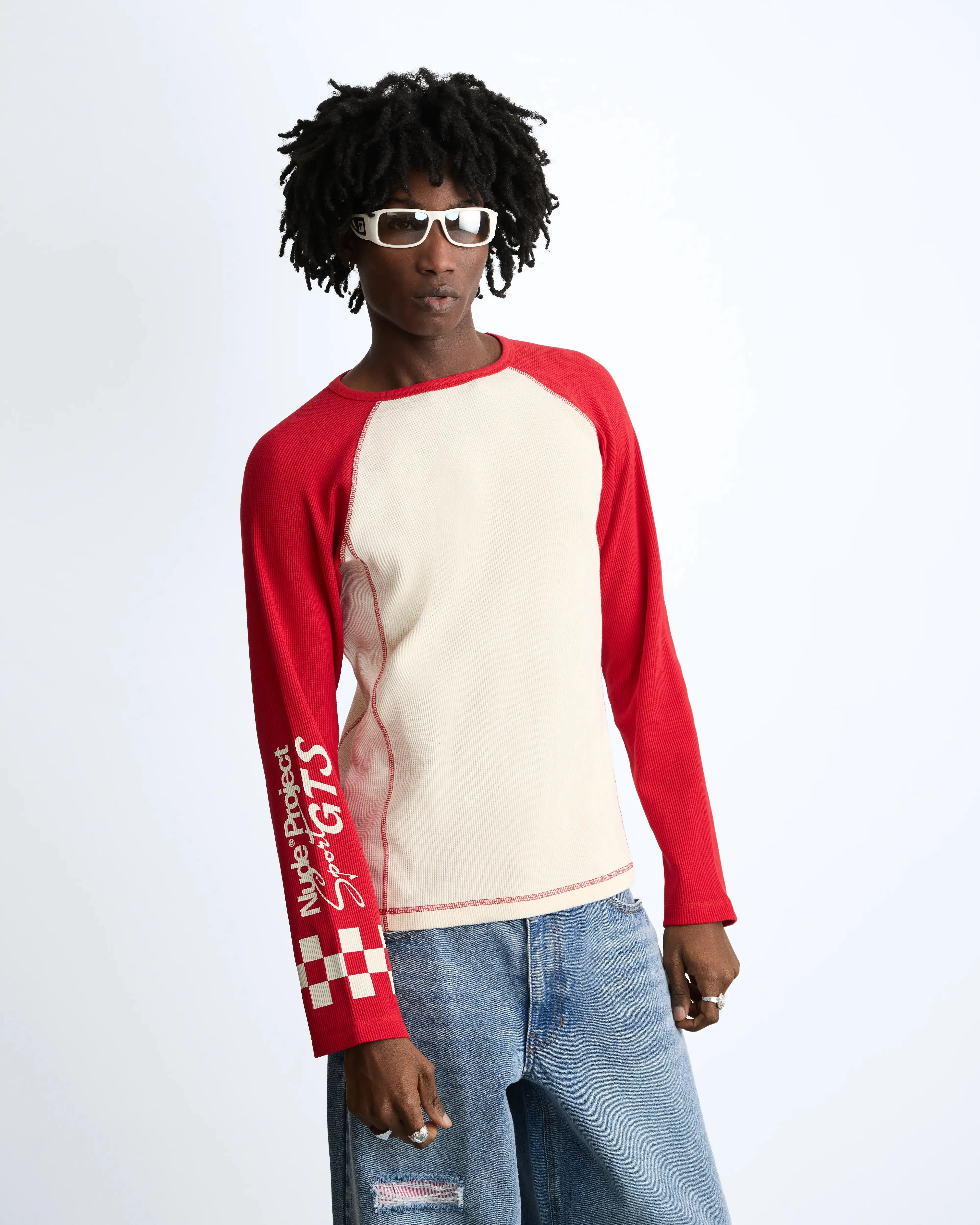 Slim Waffle Long-Sleeve Tee sold by Nude Project product image thumbnail 2