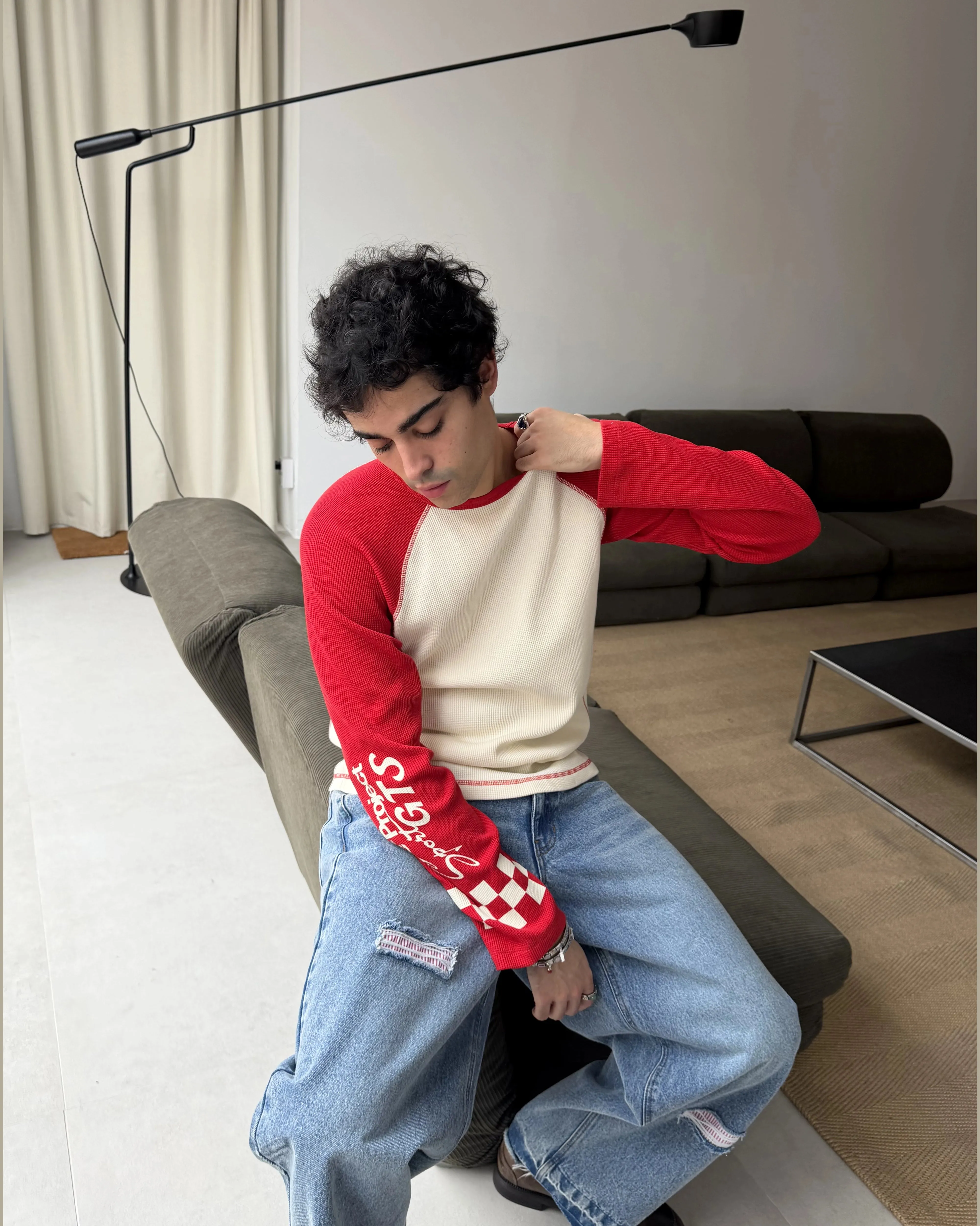 Slim Waffle Long-Sleeve Tee sold by Nude Project product image thumbnail 3