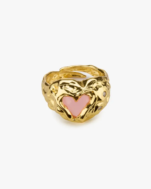 S925 Lovers Ring Gold sold by Nude Project