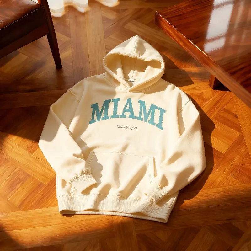 Miami Exclusive Hoodie Marshmallow sold by Nude Project