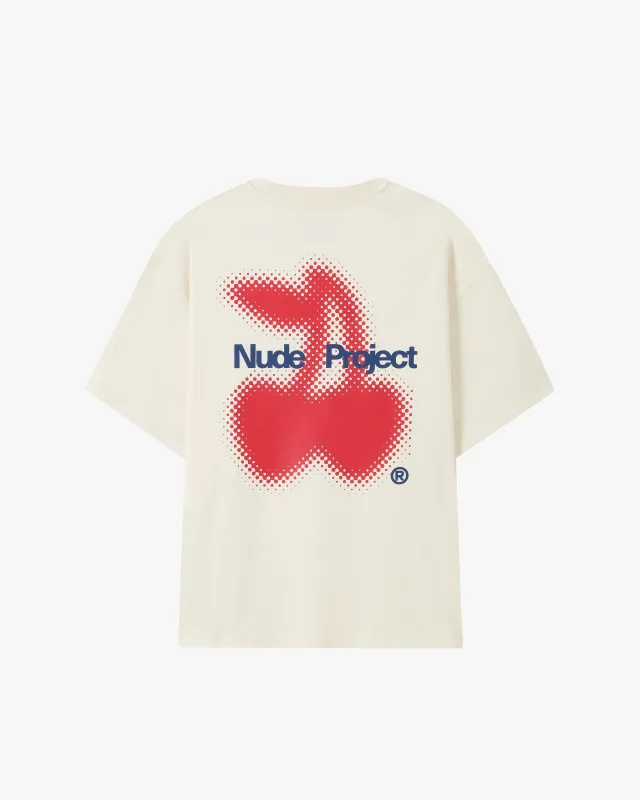 Grain Cherry Tee Marshmallow made by Nude Project