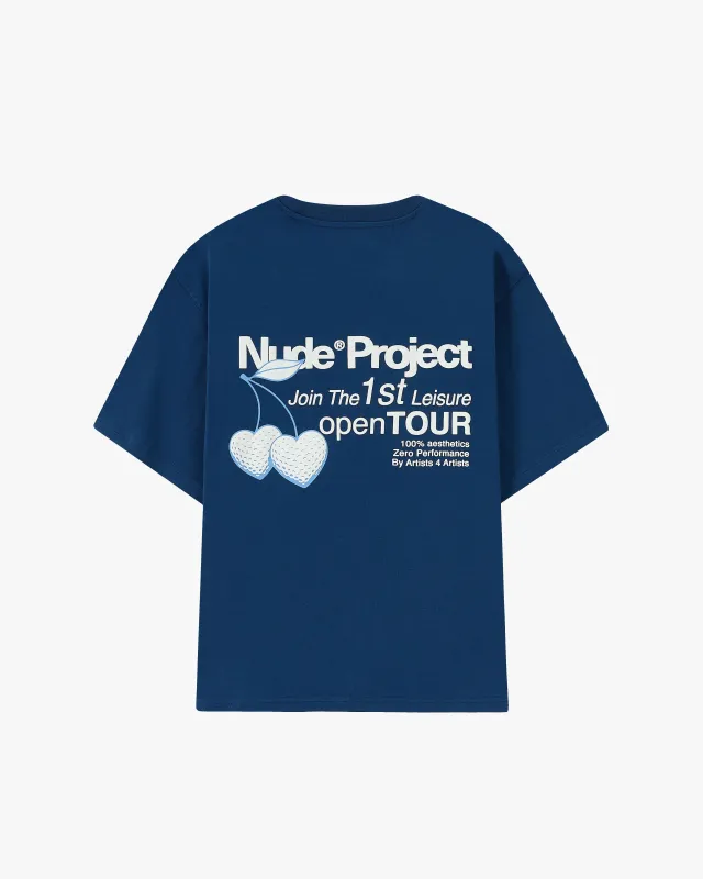 Leisure Tour Tee Navy made by Nude Project