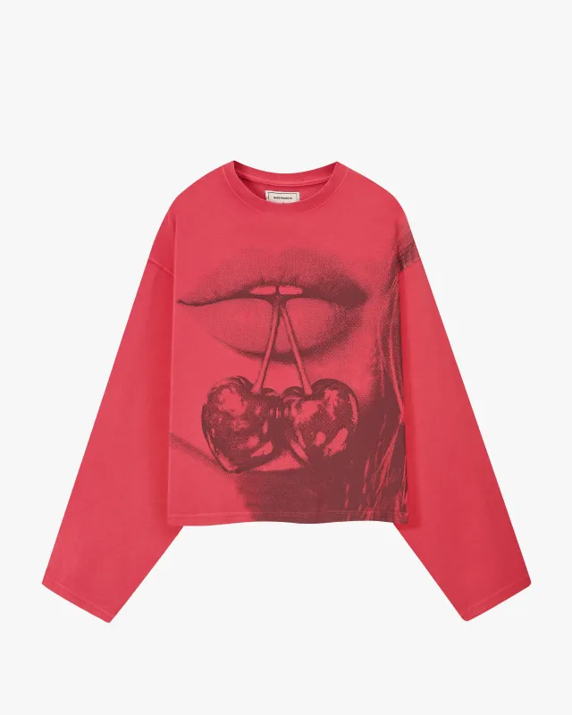 Kisses Long-Sleeve Tee Red made by Nude Project