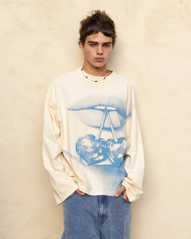 Kisses Long-Sleeve Tee Marshmallow made by Nude Project