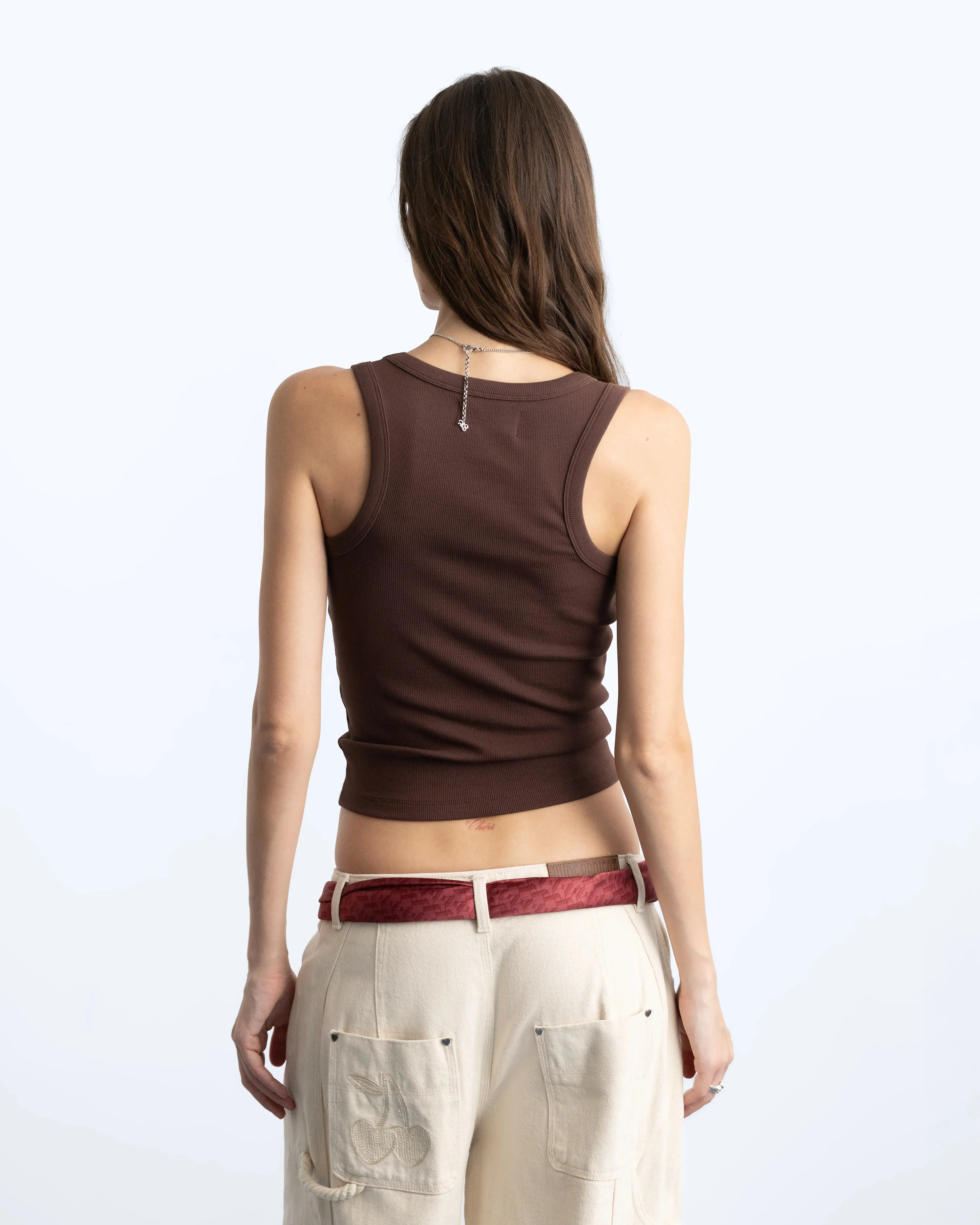Sophisticated Pleasure Tank Top Chocolate sold by Nude Project product image thumbnail 3