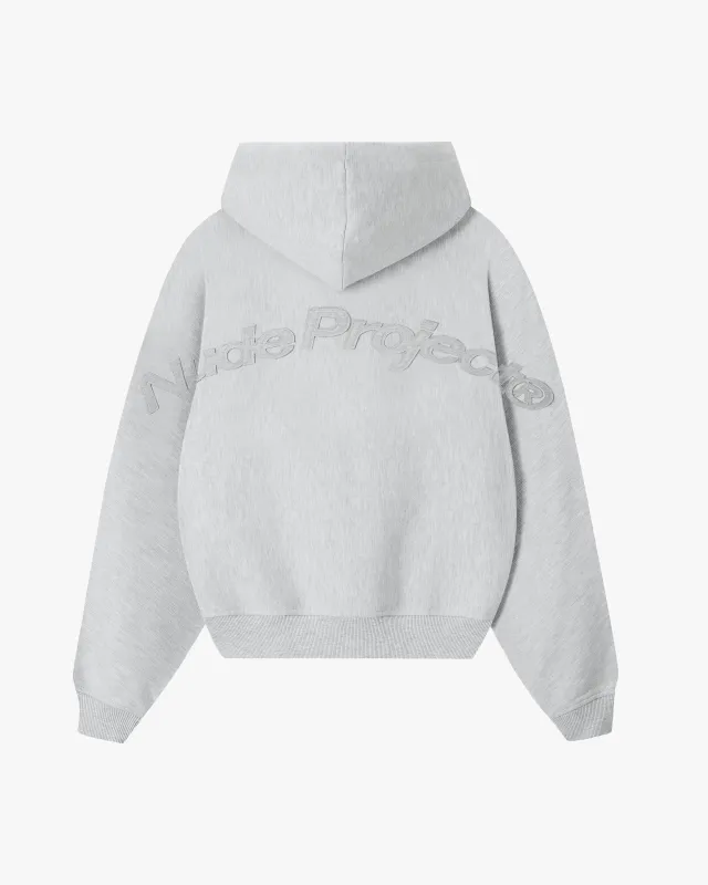 Marble Hoodie Grey Melange made by Nude Project