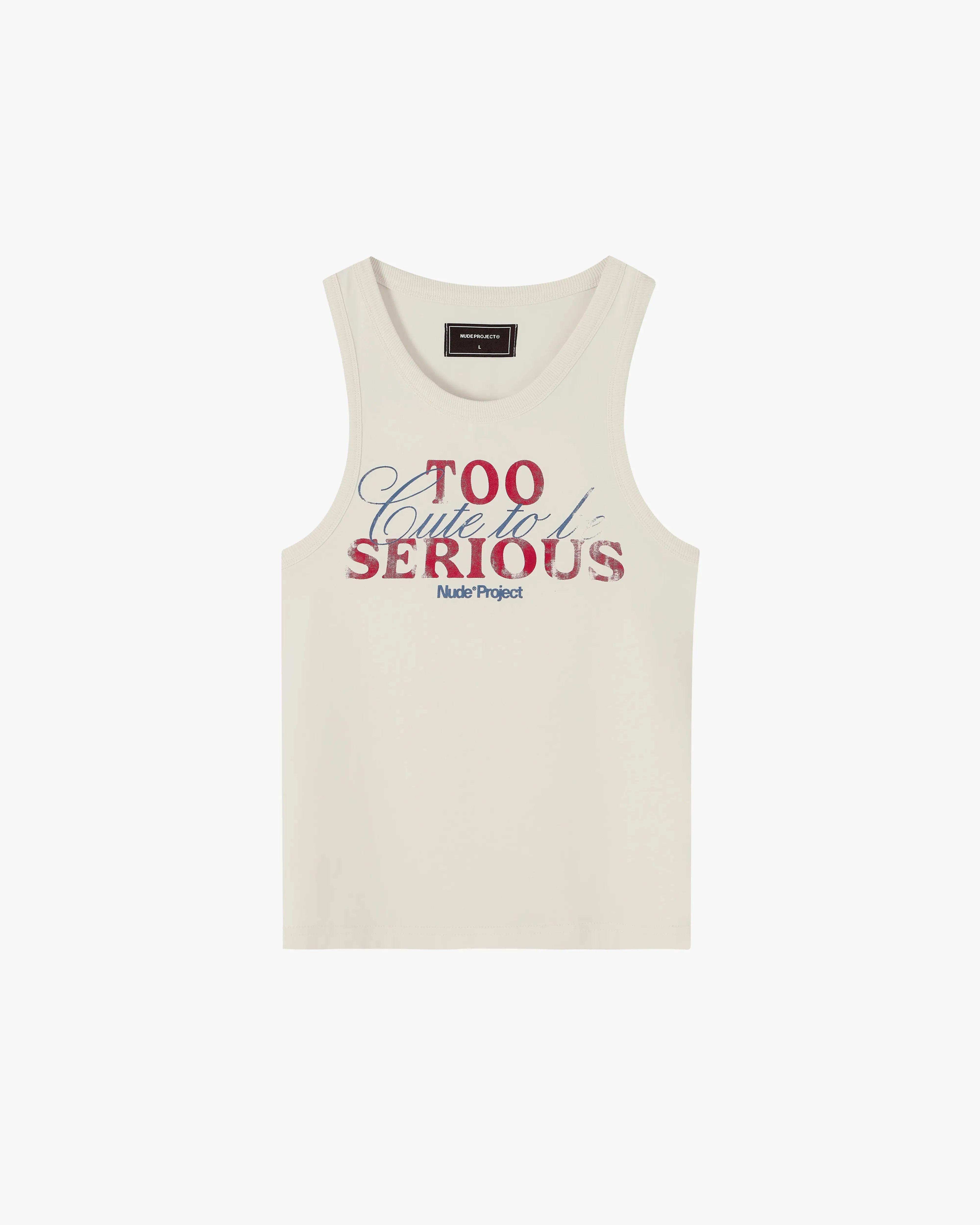 Too Serious Tank Top Ivory sold by Nude Project product image thumbnail 2