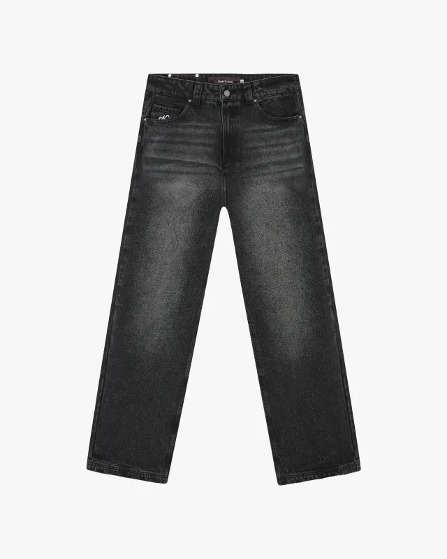 Basic Straight Jeans Black made by Nude Project