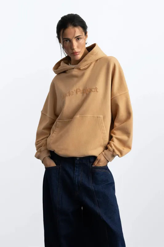 Box Logo Hoodie Beige made by Nude Project