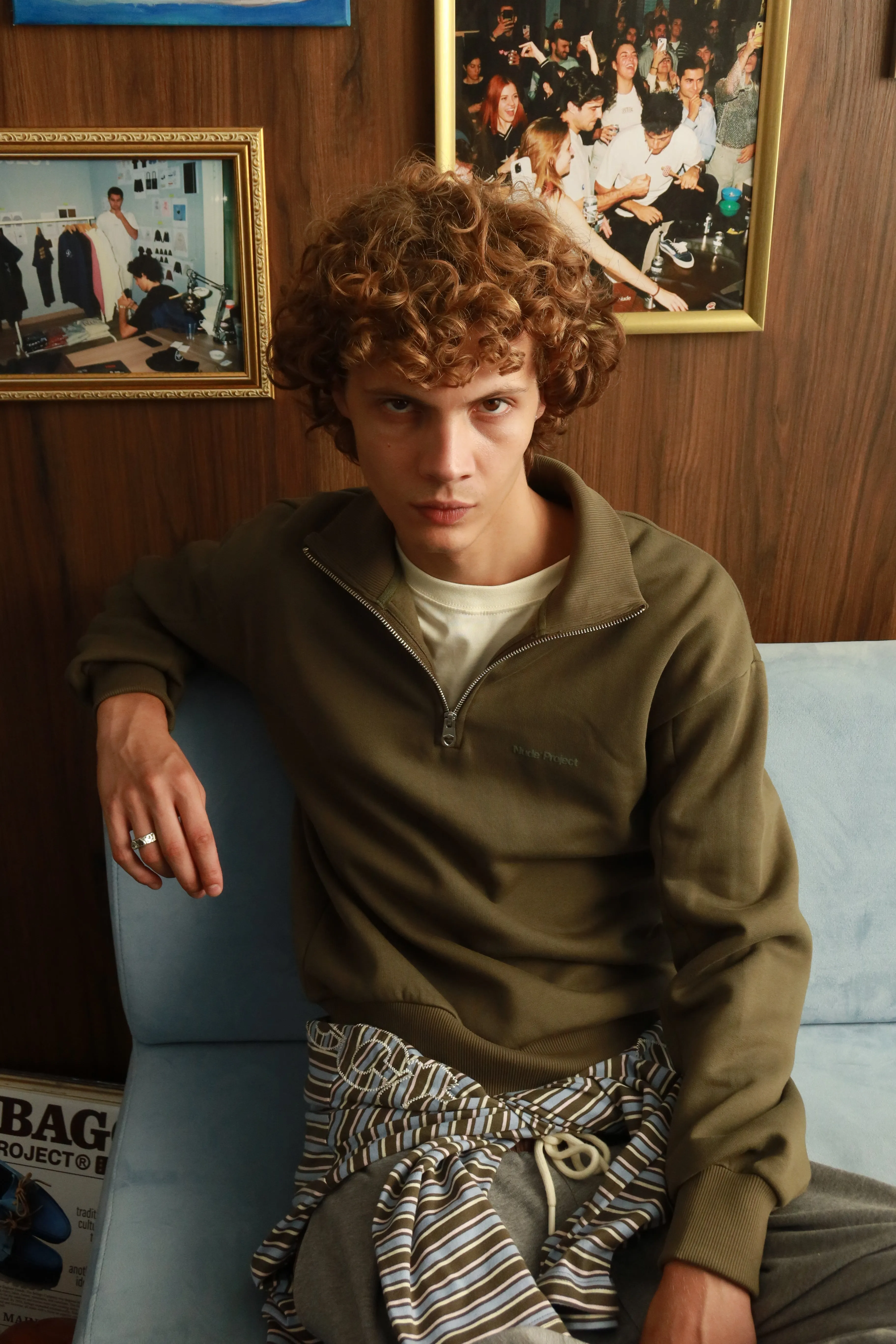 Origins Quarter-Zip Khaki sold by Nude Project product image thumbnail 4