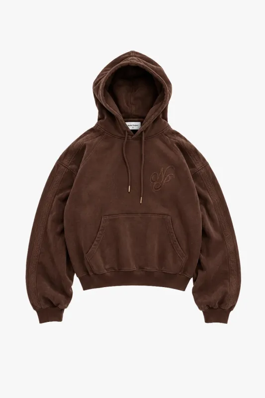 Script Hoodie Brown made by Nude Project