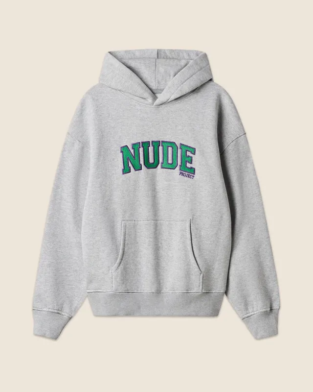VARSITY HOOD GREY MELANGE sold by Nude Project