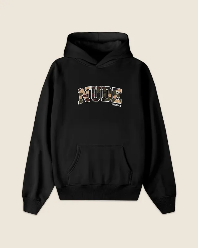 VARSITY HOOD CAMO BLACK sold by Nude Project