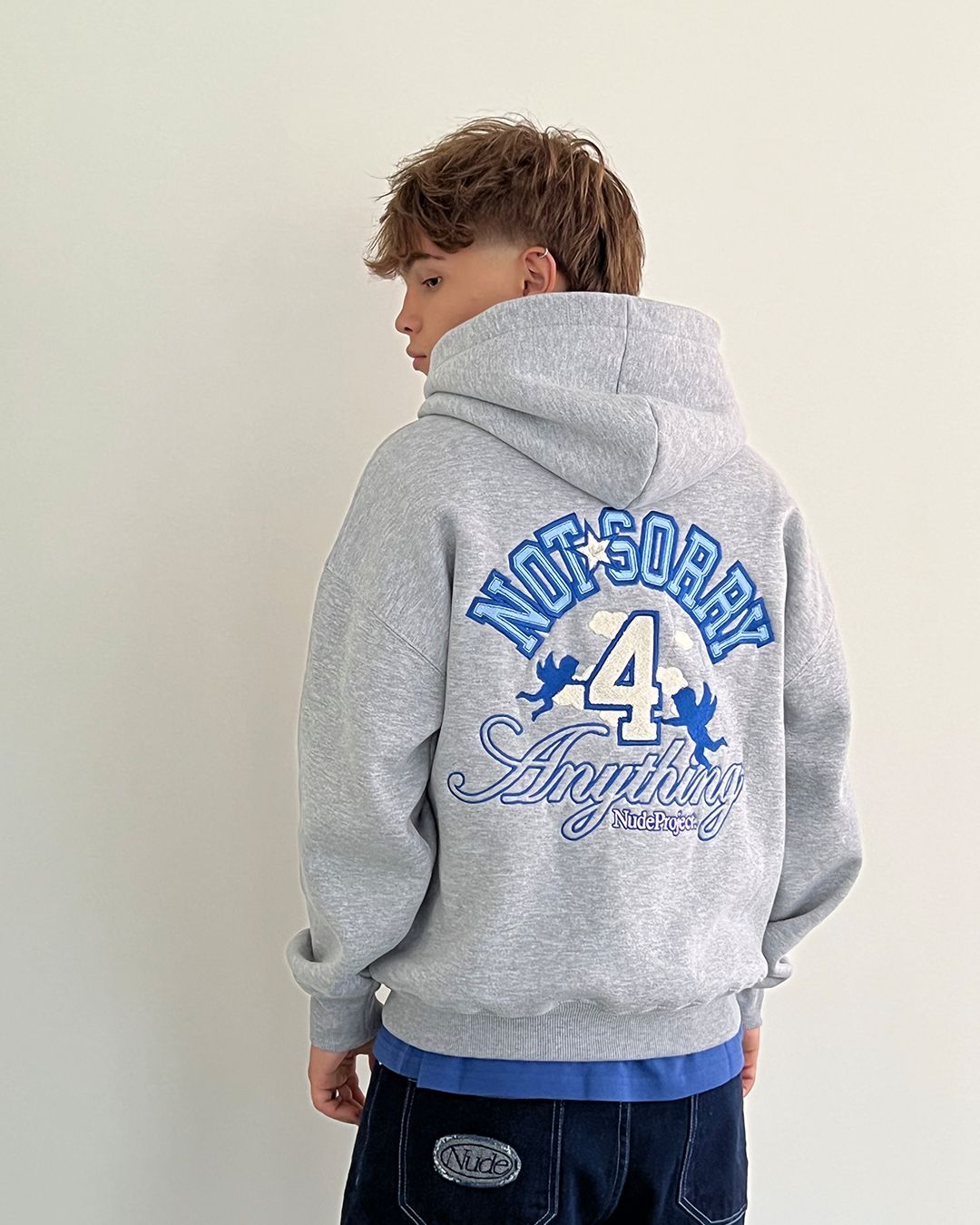 NOT SORRY HOOD SPORTS GREY sold by Nude Project product image thumbnail 3