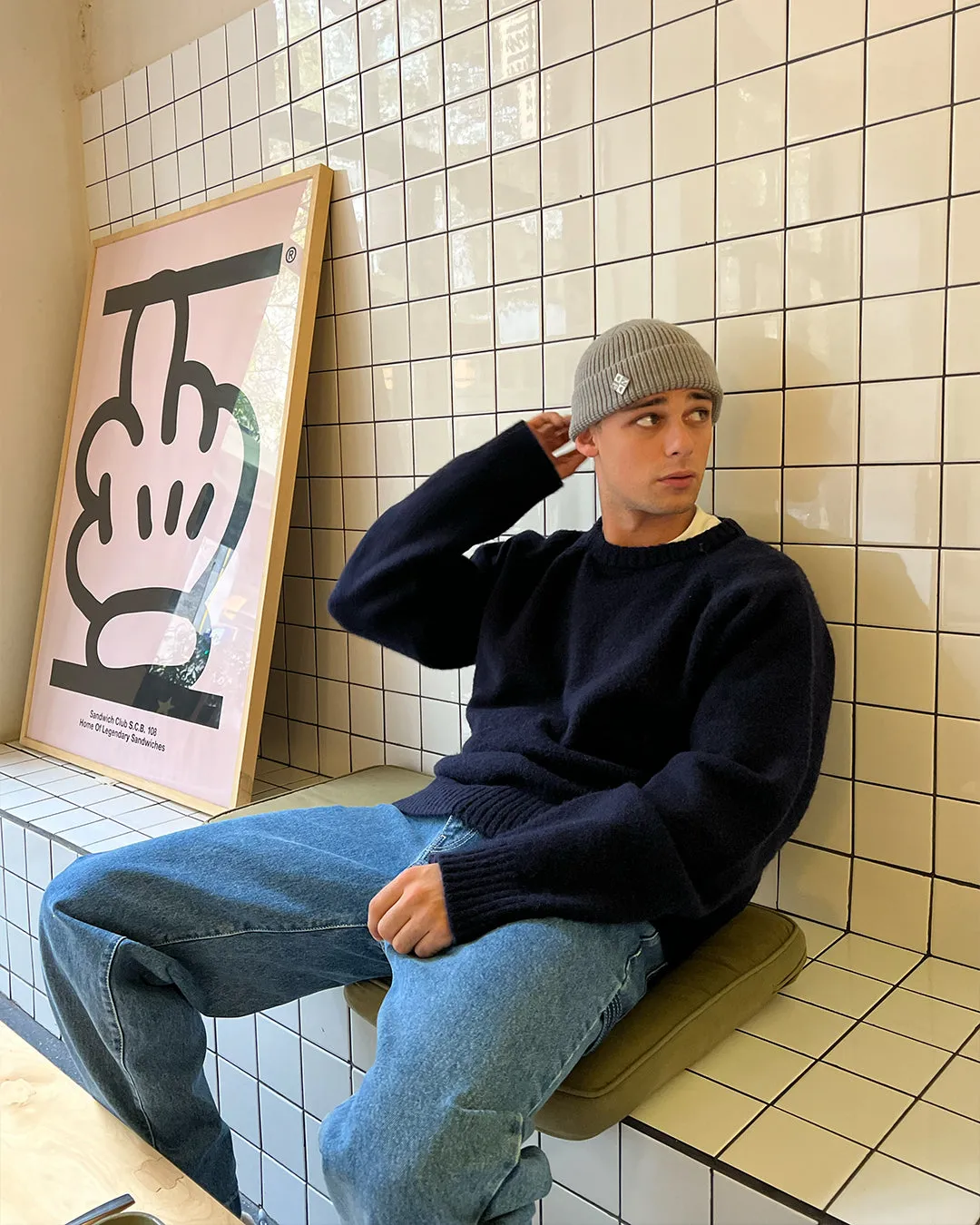 BOXY SWEATER NAVY sold by Nude Project product image thumbnail 5