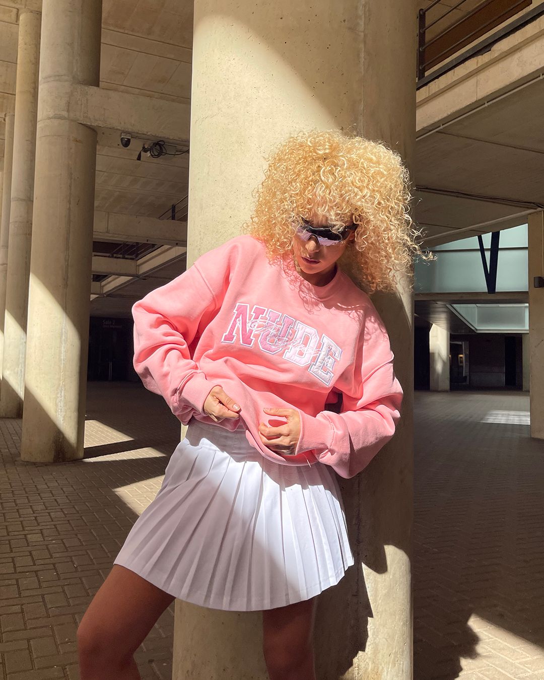 VARSITY CREWNECK PINK sold by Nude Project product image thumbnail 3