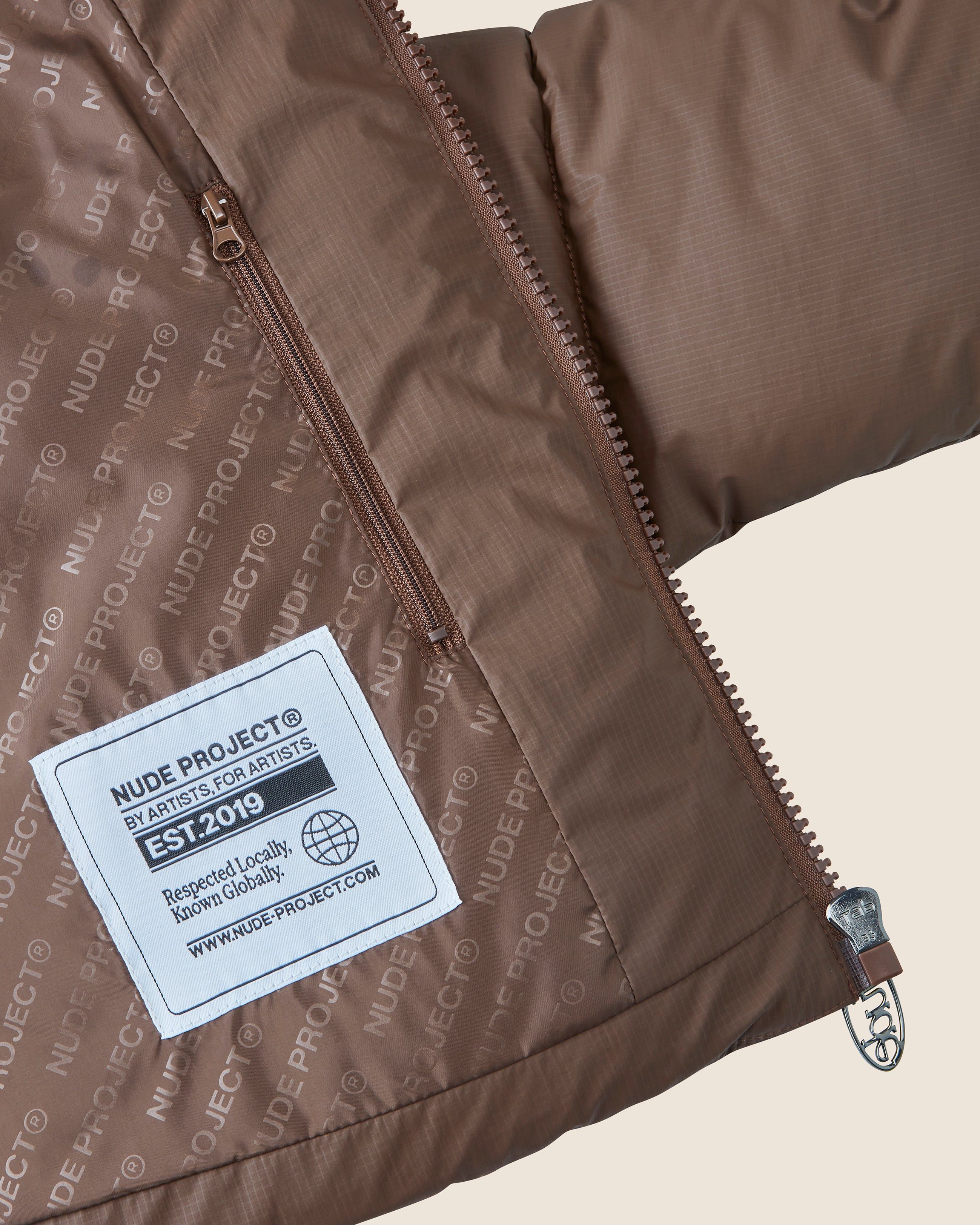 OG*PUFFER JACKET WOMAN BROWN sold by Nude Project product image thumbnail 4