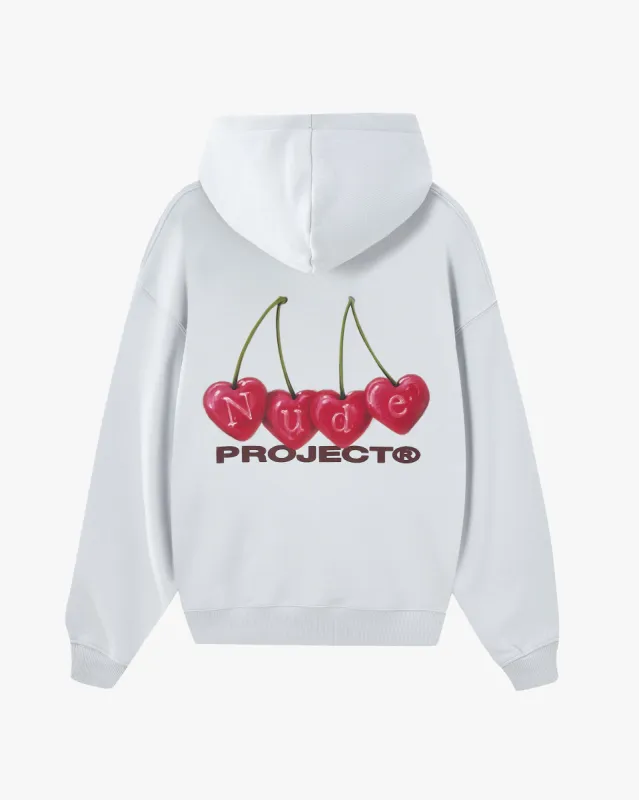 Cherry Hoodie Ice Grey sold by Nude Project