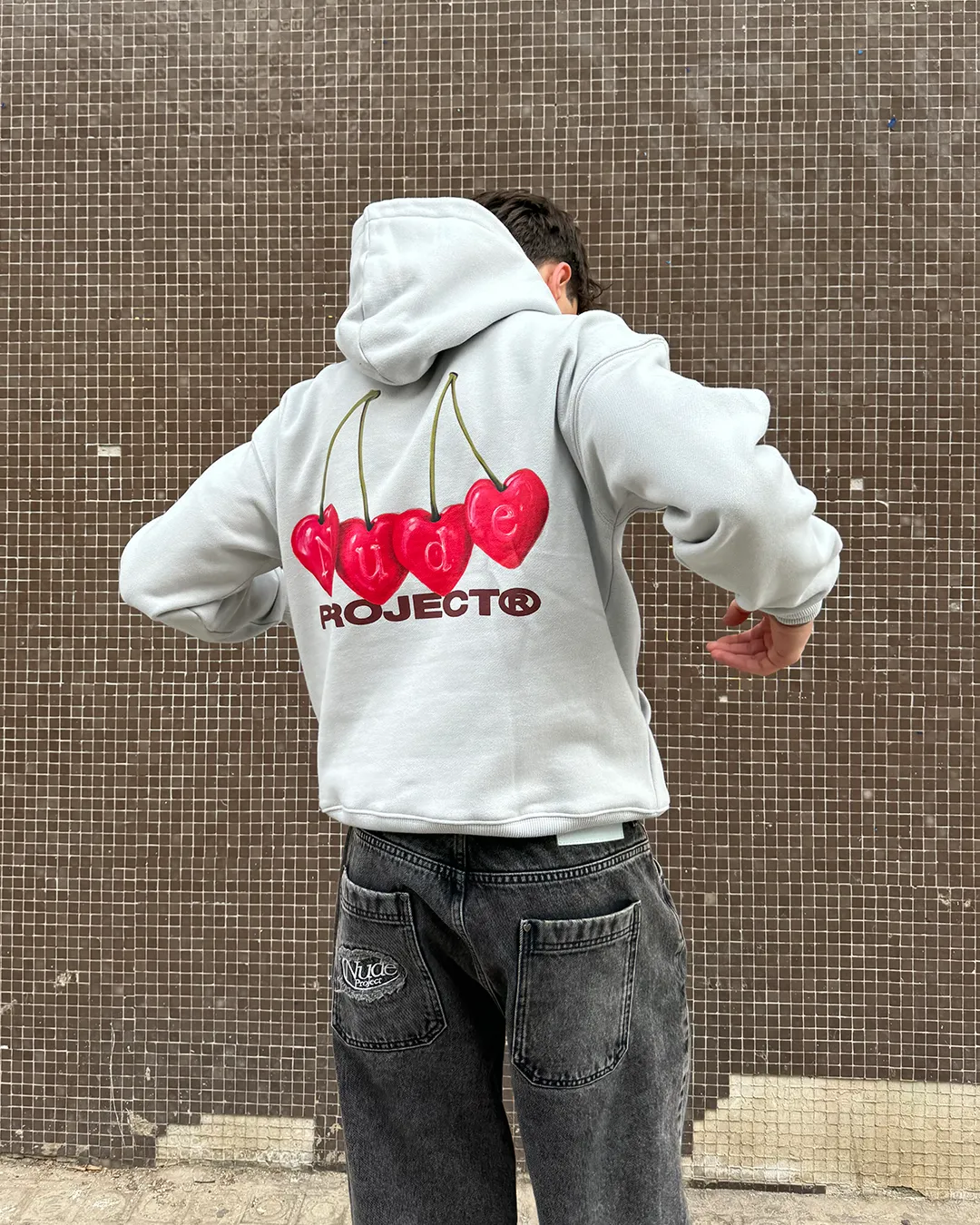 Cherry Hoodie Ice Grey sold by Nude Project product image thumbnail 3
