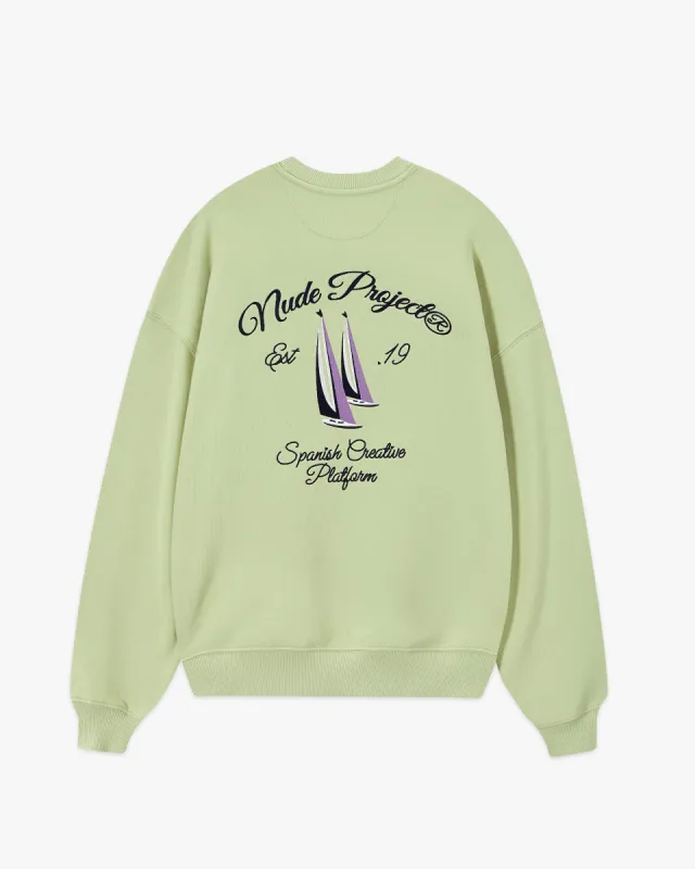 Lil Boat Sweatshirt Pale Green sold by Nude Project