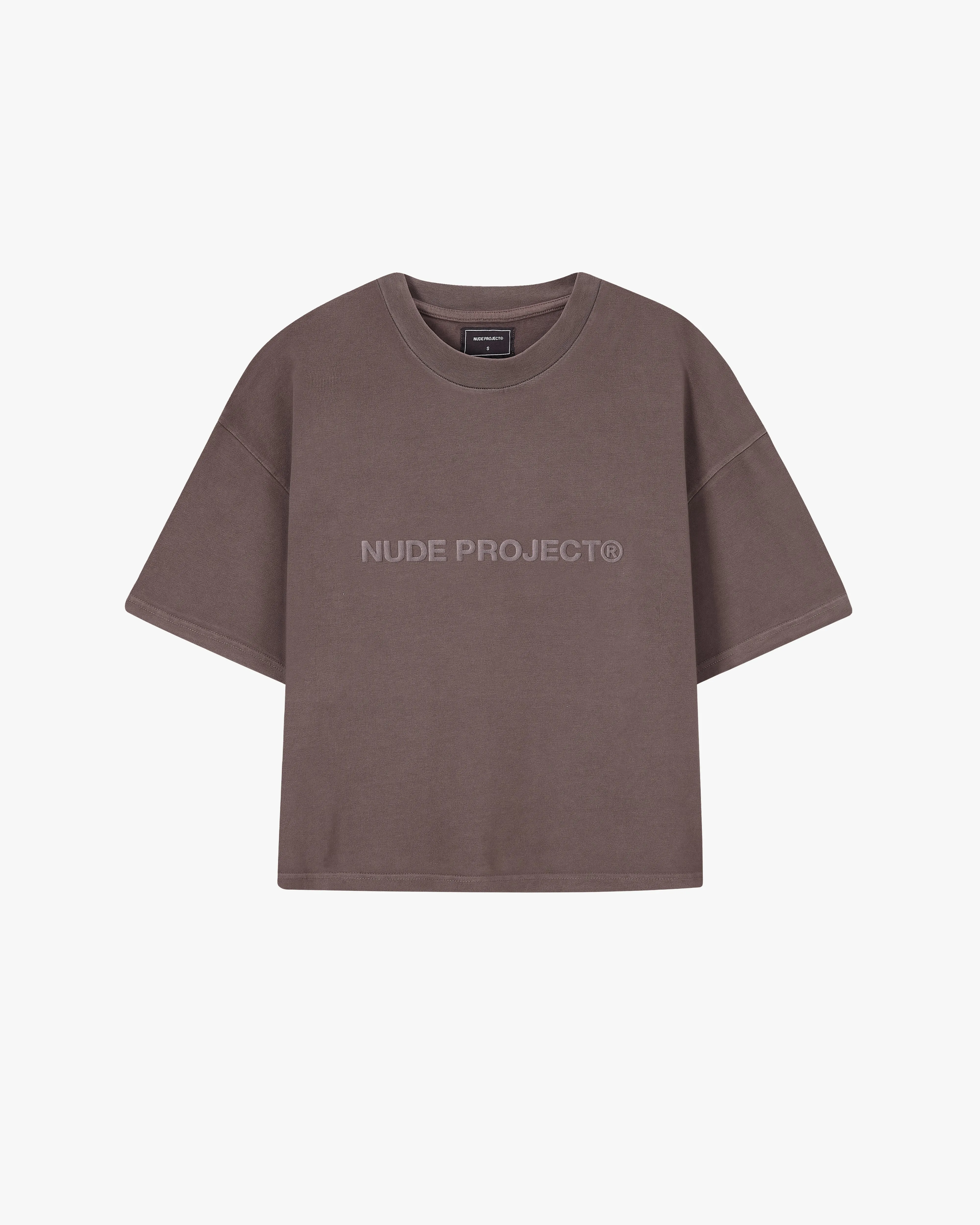 Boxy Tee Washed Brown sold by Nude Project