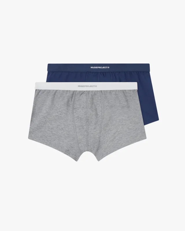 Jake Boxer Grey/Navy 2Xpack sold by Nude Project