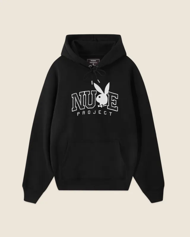 PLAYBOY VARSITY HOOD BLACK sold by Nude Project