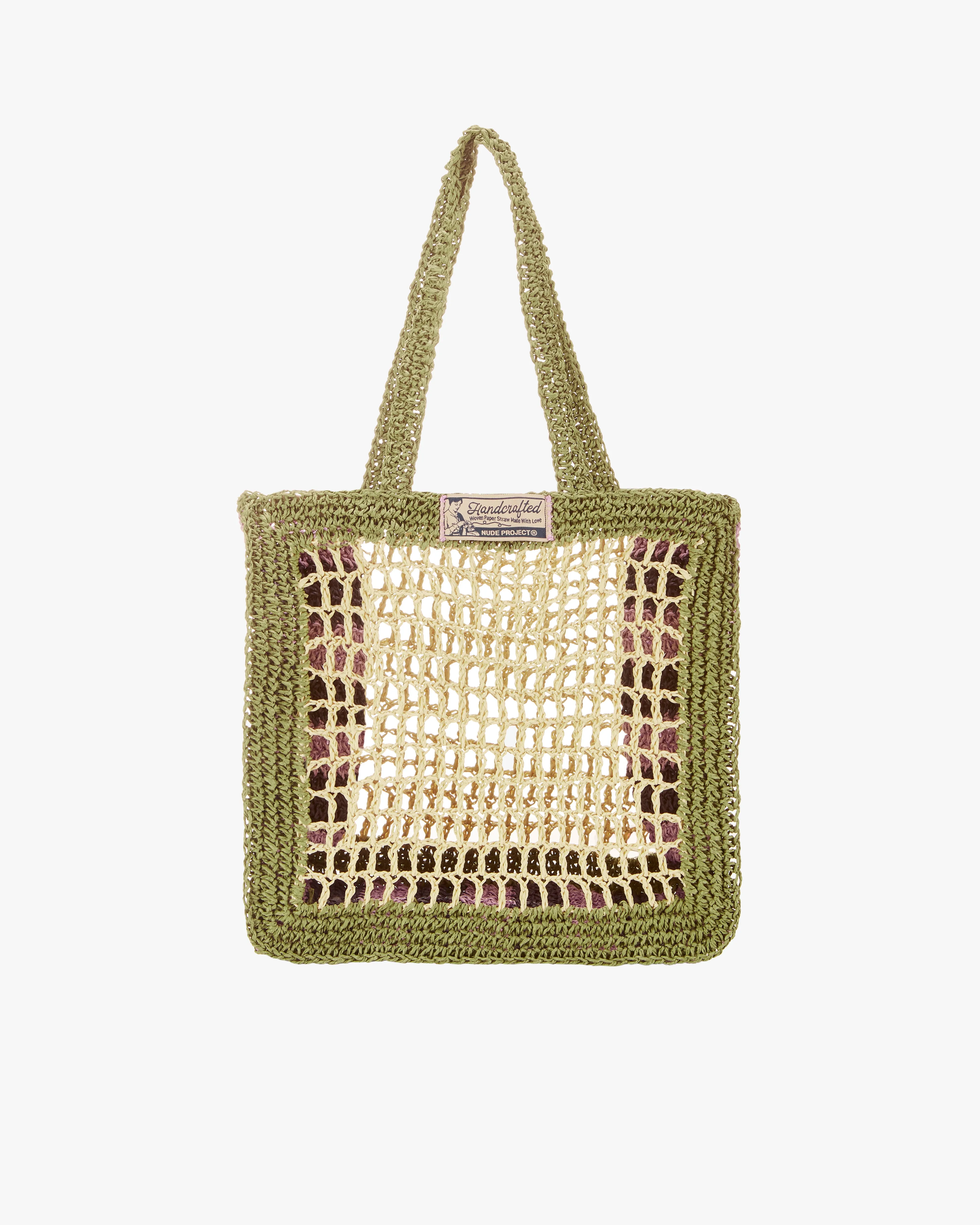 SPICE BAG SHOPPER GREEN/MARSHMALLOW sold by Nude Project