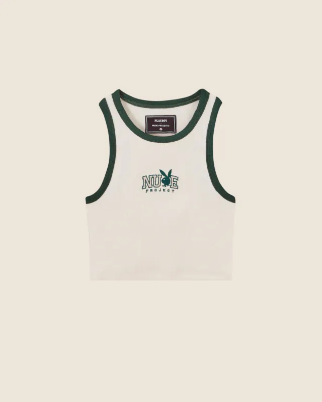 PLAYBOY VARSITY TOP OFF-WHITE sold by Nude Project