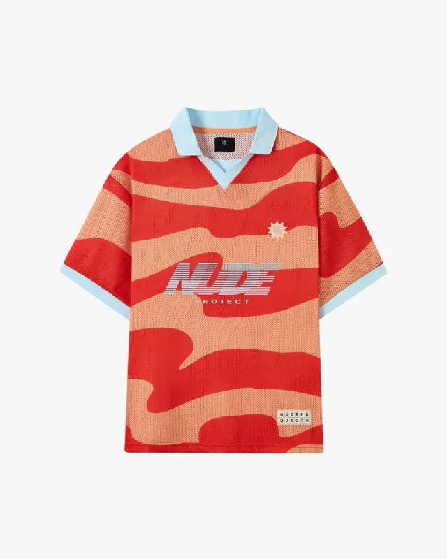 CHAMPIONSHIP FOOTBALL TEE HOT ORANGE sold by Nude Project