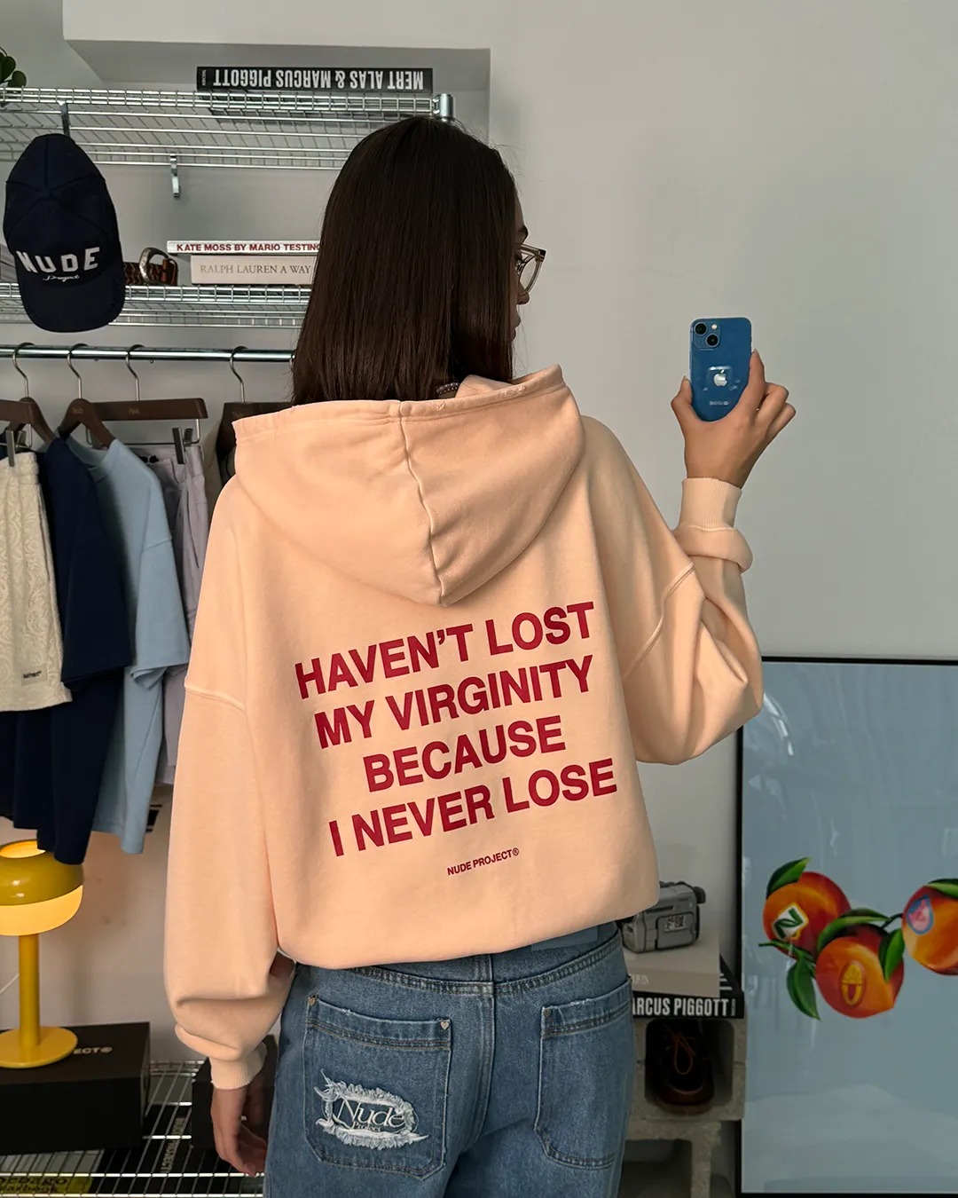 VIRGINITY HOODIE PEACH sold by Nude Project product image thumbnail 3