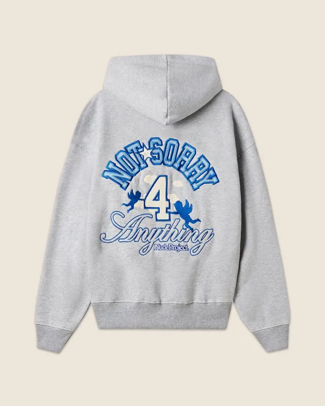 NOT SORRY HOOD SPORTS GREY sold by Nude Project