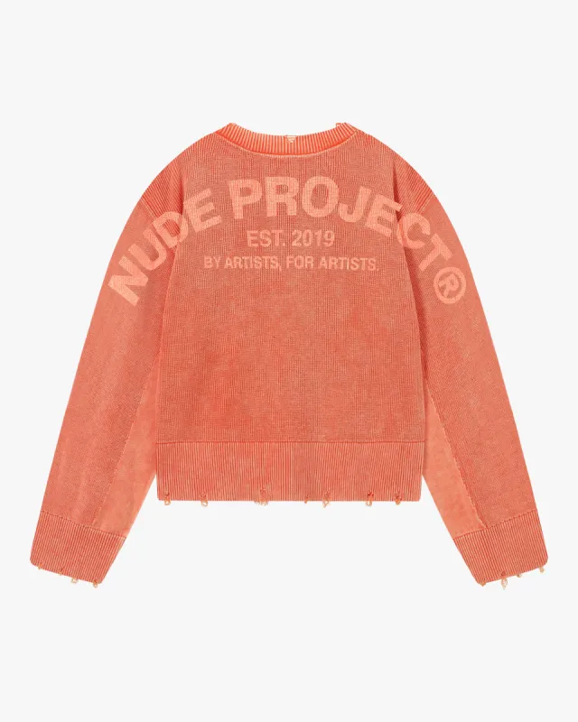 PERFECT CROP KNIT PEACH sold by Nude Project