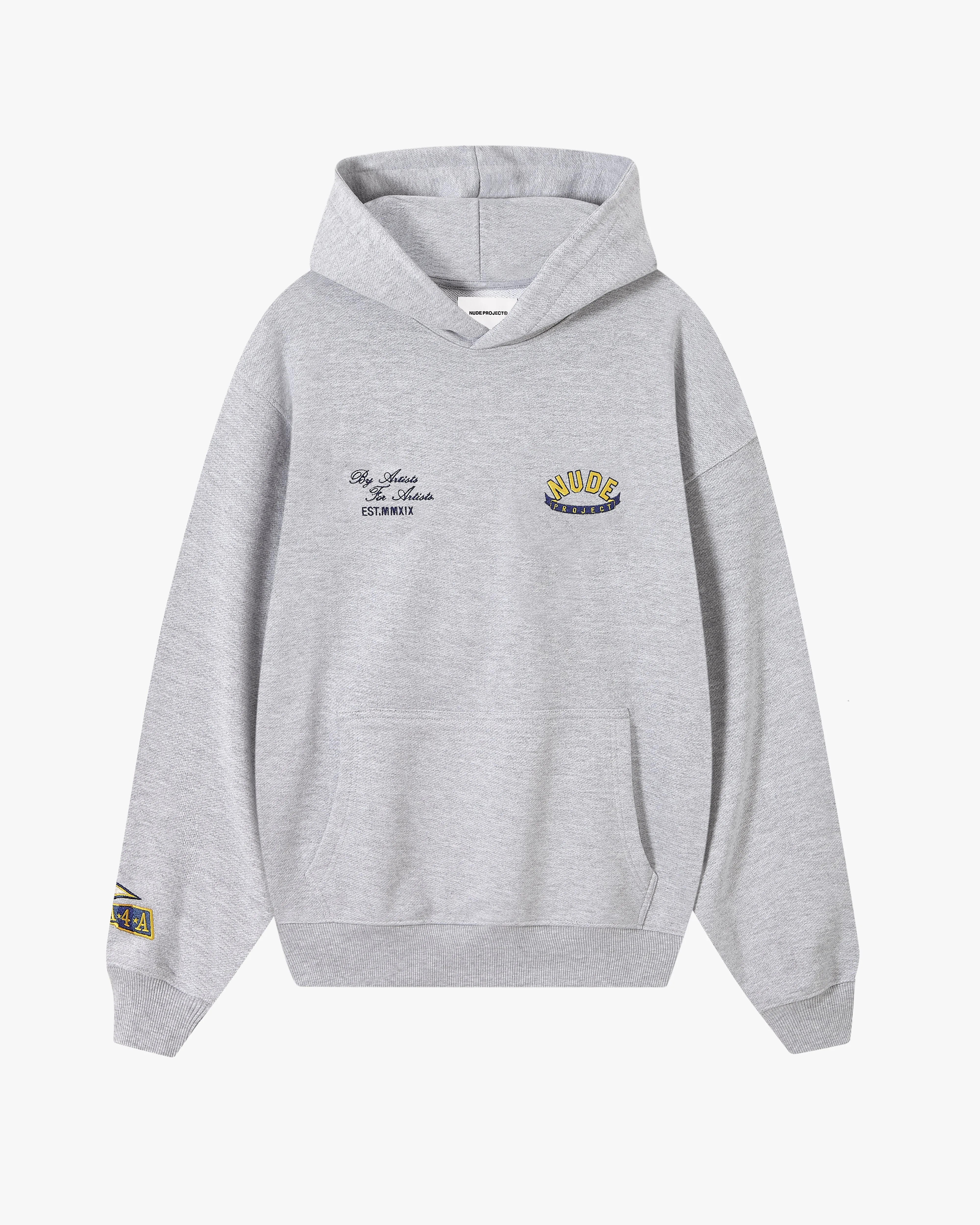 NOT A FAN HOODIE GREY MELANGE sold by Nude Project product image thumbnail 2