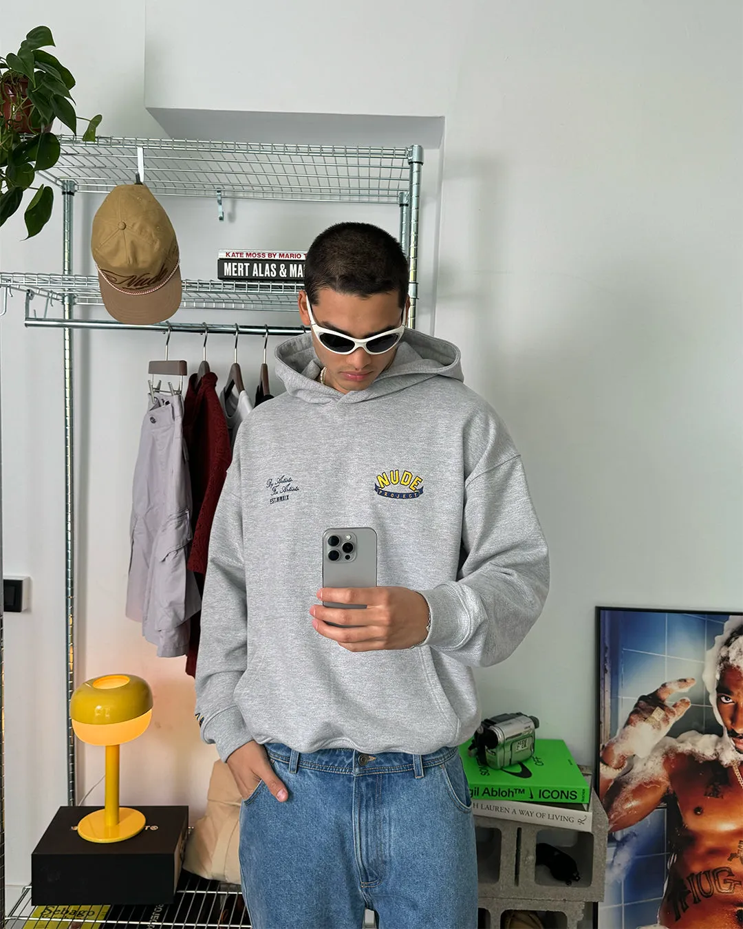 NOT A FAN HOODIE GREY MELANGE sold by Nude Project product image thumbnail 4