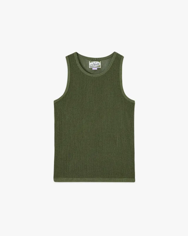 Knit Tank Top Olive Green sold by Nude Project