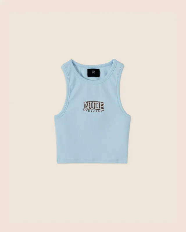 VARSITY TOP BABY BLUE sold by Nude Project