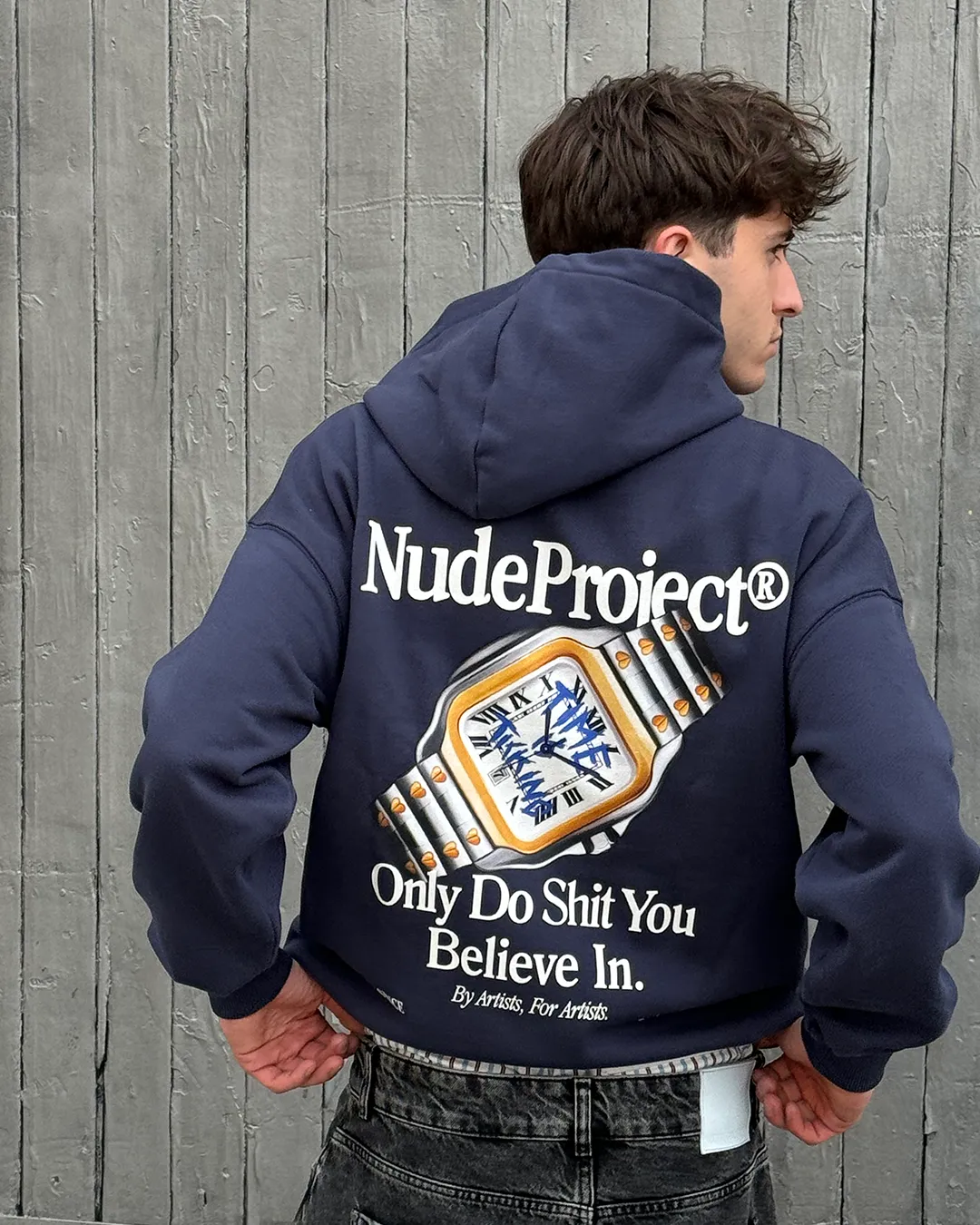 Time Hoodie Navy sold by Nude Project product image thumbnail 3