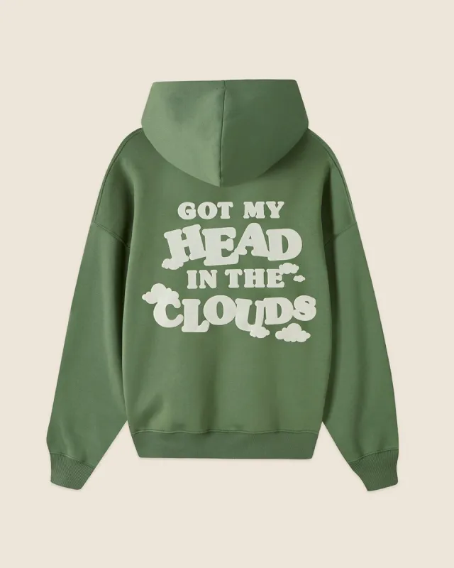 HEAD IN THE CLOUDS HOOD KHAKI sold by Nude Project