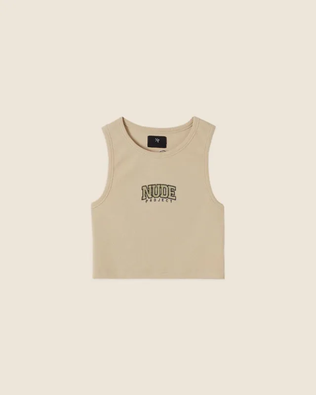 VARSITY TOP CAMEL sold by Nude Project