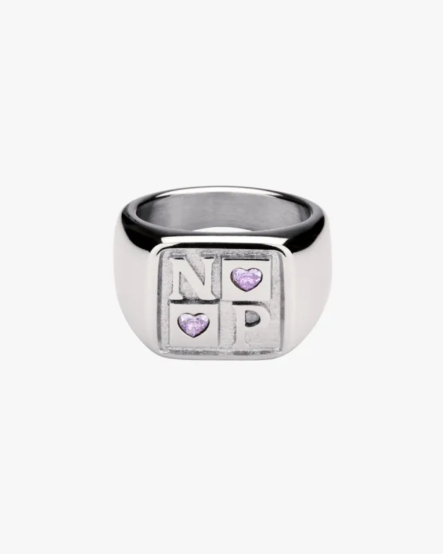 Chess Ring Silver sold by Nude Project