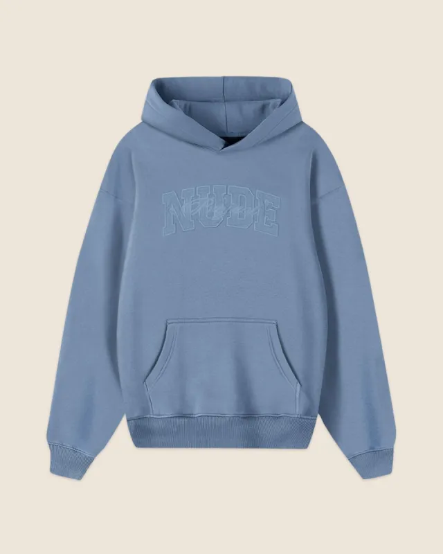 RAW VARSITY HOOD GLACIER sold by Nude Project