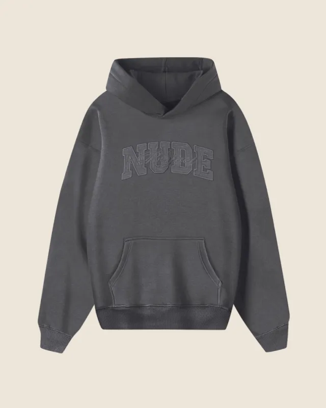 RAW VARSITY HOOD STONE sold by Nude Project