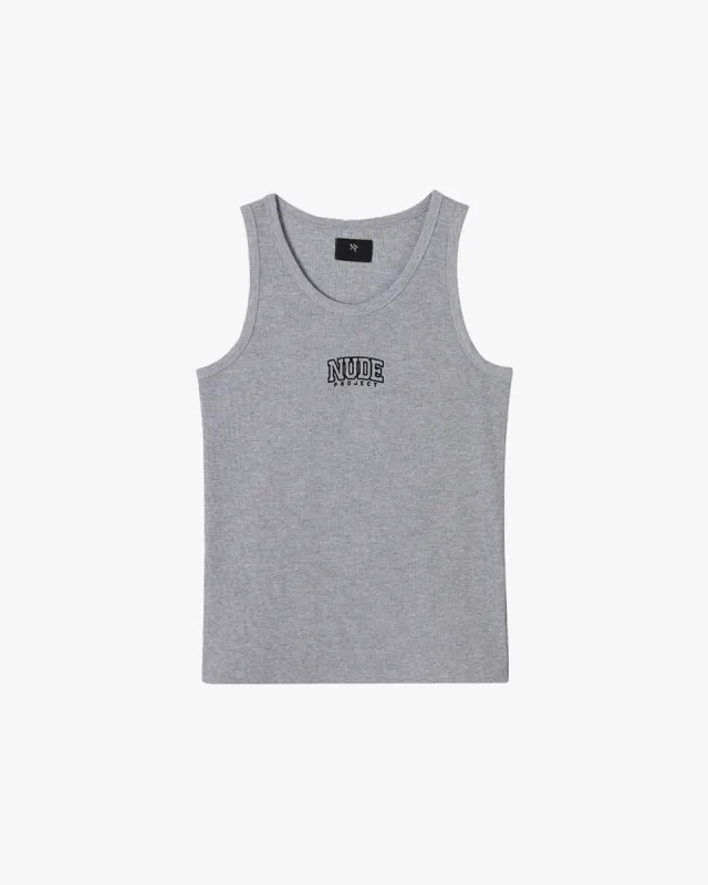 VARSITY TANK TOP GREY MELANGE sold by Nude Project